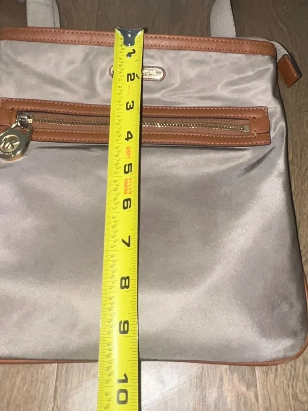 Michael Kors Kempton Nylon Crossbody Bag Beige & Brown